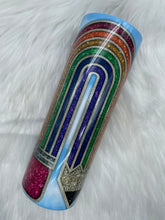 Load image into Gallery viewer, Rainbow Pencil Teacher Sublimation Tumbler
