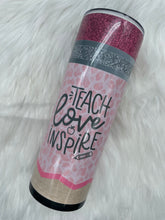 Load image into Gallery viewer, Pink Leopard Pencil Sublimation Tumbler