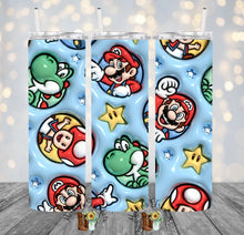 Load image into Gallery viewer, Mario 3D Sublimation Tumbler