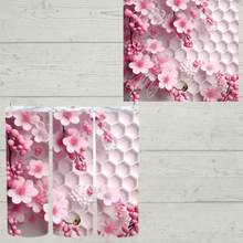 Load image into Gallery viewer, 3D Pink Honeycomb Sublimation Tumbler
