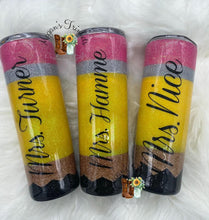 Load image into Gallery viewer, Teacher Pencil Skinny Tumbler