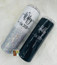 Load image into Gallery viewer, Hubby & Wifey Bridal Tumbler Set