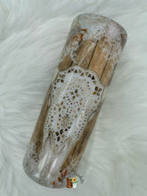 Load image into Gallery viewer, Boho Bull Glitter Skinny Tumbler