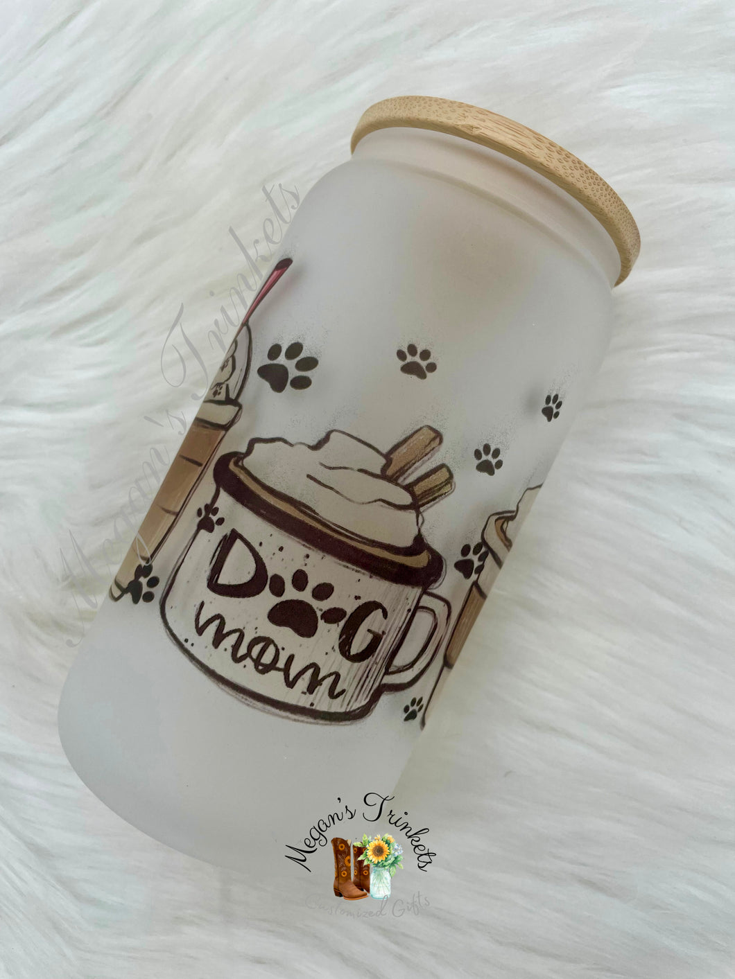 Coffee Dog Mom Glass Libby