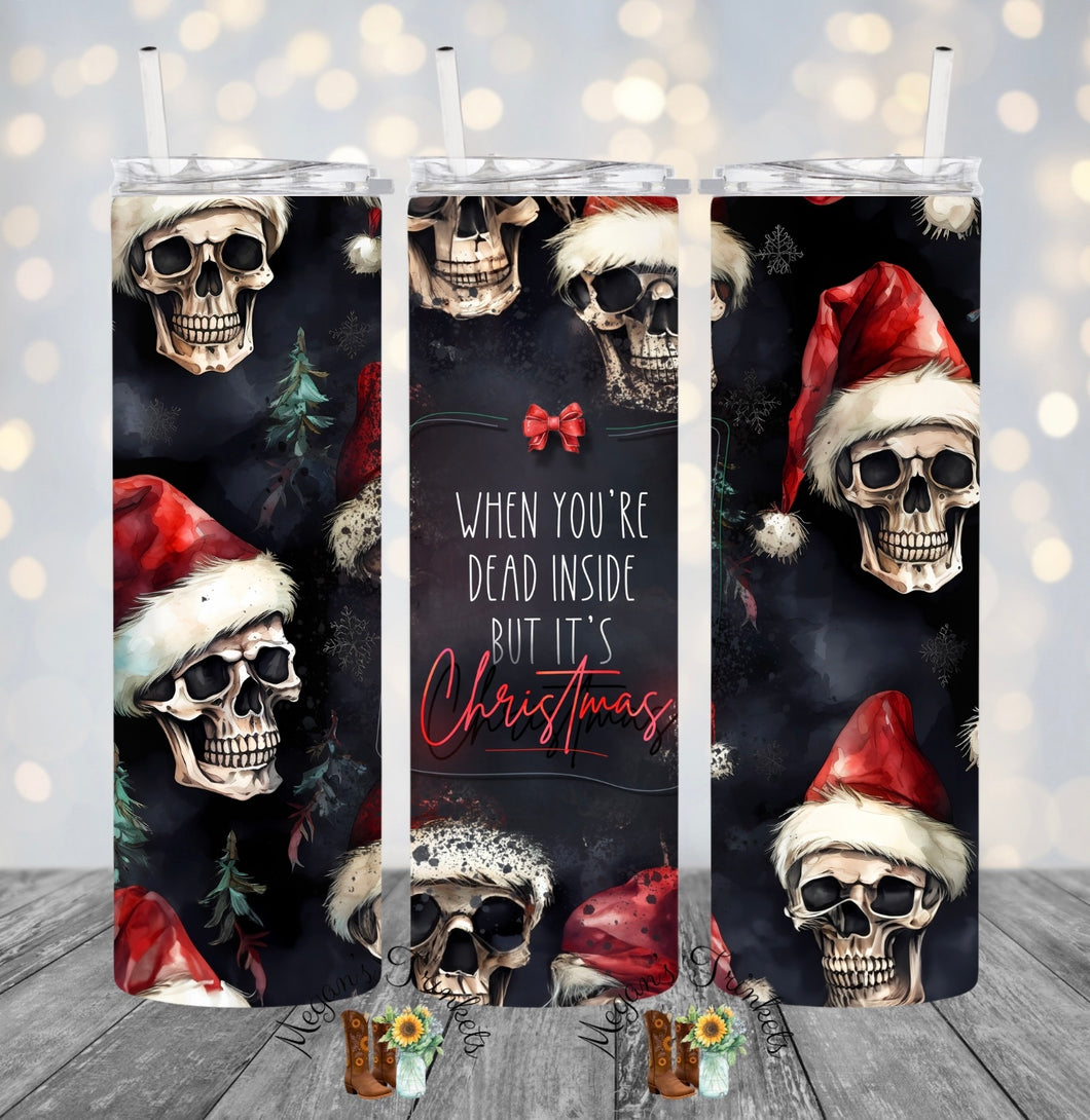 Dead Inside But It’s Christmas Matte Tumbler
