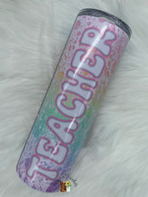 Load image into Gallery viewer, Pastel Powerwash Teacher Sublimation Tumbler
