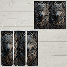 Load image into Gallery viewer, Wolf 3D Sublimation Tumbler
