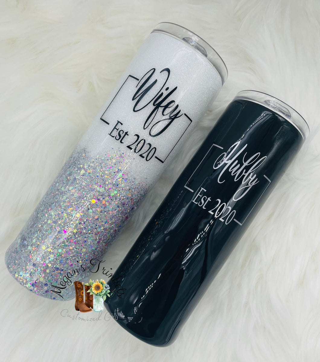Hubby & Wifey Bridal Tumbler Set