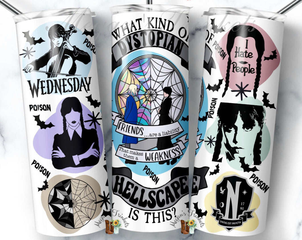 Wednesday Glass Skinny Tumbler